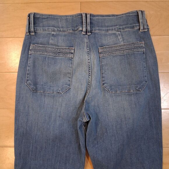 Frame Denim High Rise Double Stitch Detail Flare Leg Jeans-Merced-Size 31 Blue - Picture 7 of 11